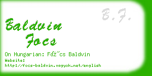 baldvin focs business card